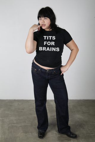 TITS FOR BRAINS BABY TEE